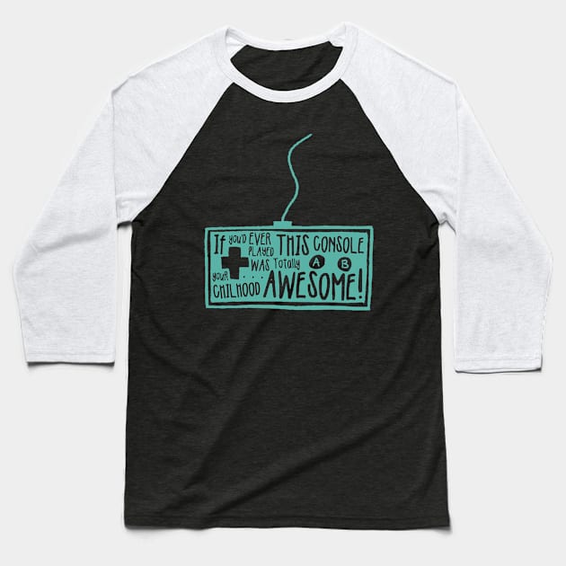 Retro Power Baseball T-Shirt by RadCoolguy